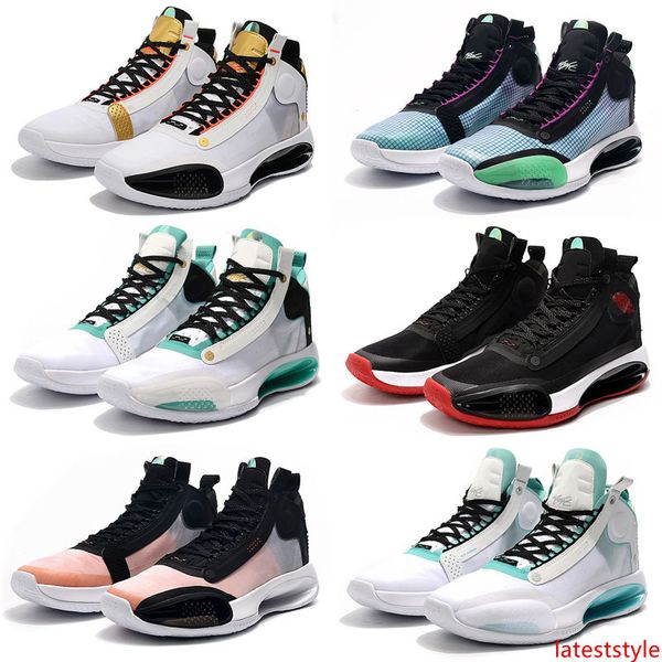 

retro big kids jumpman xxxiv 34 blue void basketball shoes 34s zoom eclipse bred amber rise pe green glow metallic silver mens sports shoe