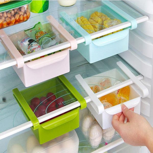 

creative refrigerator pull-out storage box new sliding kitchen refrigerator er space-saving organizer storage shelf t5