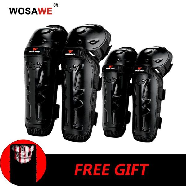 

wosawe motorcycle knee pads & elbow protectors moto motocross off-road dirt bike brace safety protective gear knee guards
