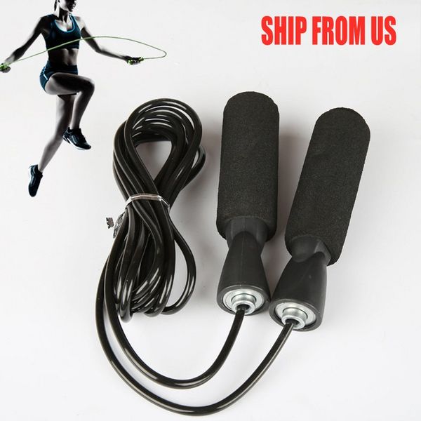 

ship from usa aerobic exercise boxing skipping jump rope adjustable bearing speed fitness black women men jumprope fy6160