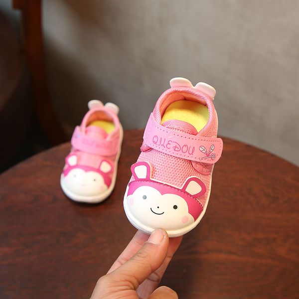 

baby girl shoes autumn new first walkers soft bottom mesh breathable toddler sneakers cute cartoon kids sport shoes syj038