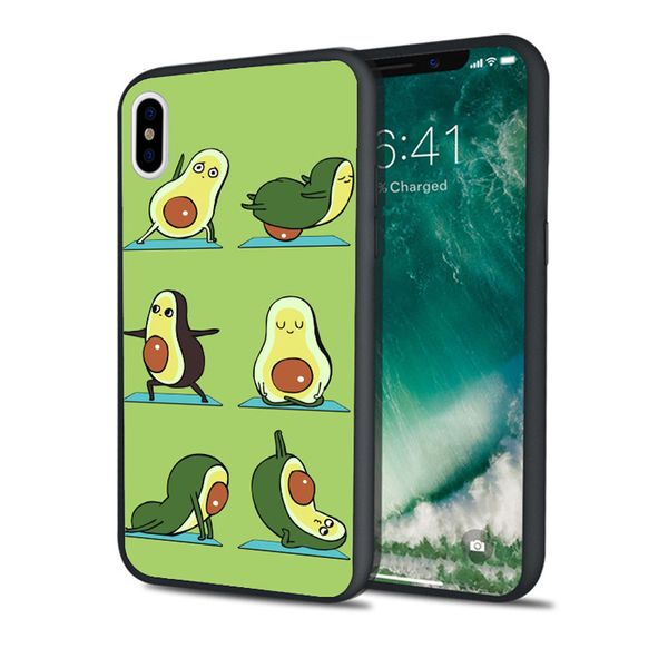 

coque avocado yoga case for iphone 11 pro xs max xr 8 7 6s plus 5s se 5 case soft silicone cover.