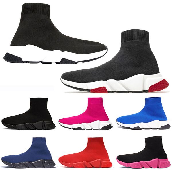 

white red buttom mens luxury speed trainer designer brand sneakers womens socks sock shoes tripler black trainers pink sports casual shoes
