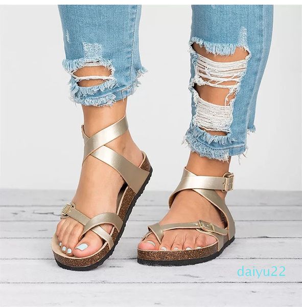 

style -summer casual shoes women sandals flat beach shoes flop ladies sandals for woman chaussures beach, Black