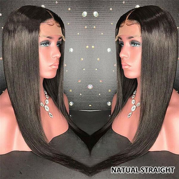

lace front human hair wigs for black women straight brazilian remy hair pre plucked bleached knots baby hair