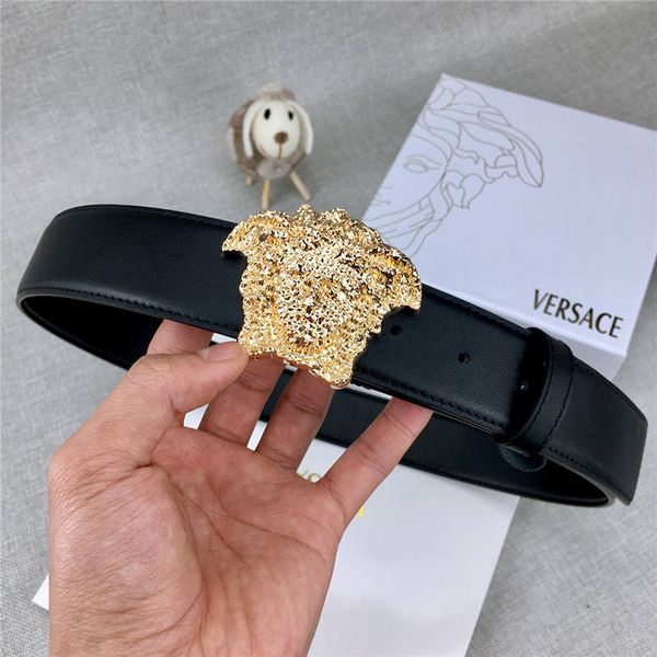 

versace belt medusa дизайнерские мужские ремни роскошный кожаный ремень роскошный высококачественный модный бренд кожаный ремень мода пряжка, Black;brown