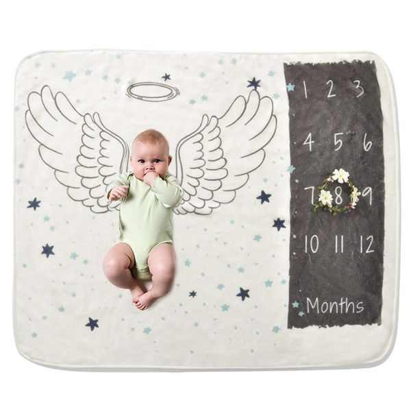 

2019 newborn baby milestone blanket pgraphy prop background monthly growth shooting p bedding wrap swaddle baby blankets