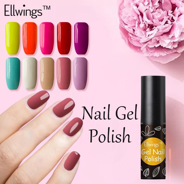

ellwings 29 colors uv nail gel varnish glitter color gel nail polish art long lasting colorful painting lacquer, Red;pink
