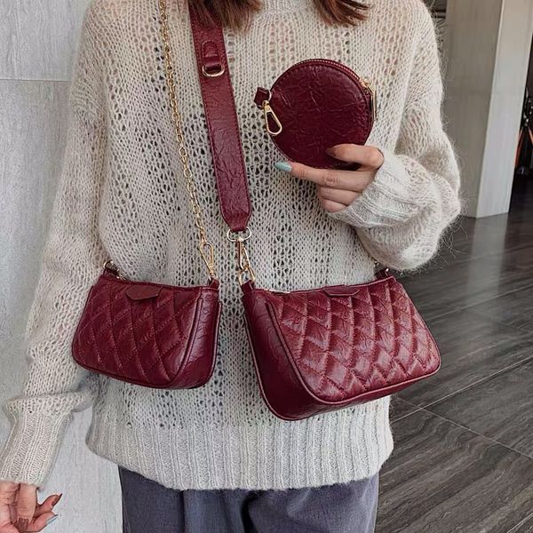 

fashion female tote new pu leather women's handbag double chain shoulder vintage messenger bags