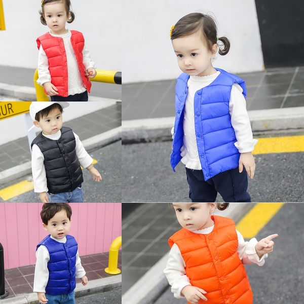 

2019 men's and women's baby cotton children's candy color warm vest close-fitting warm vest, Camo