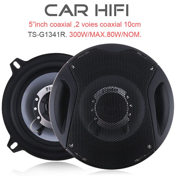 

2pcs car auto speakers 5 inch 300w car hifi subwoofer coaxial speaker bass audio music stereo full range speaker for cars