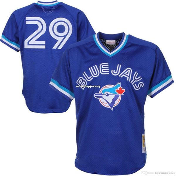 

mitchell & ness 1993 toronto #29 alomar batting practice mesh jersey throwbacks mens stitched baseball jerseys, Black;blue
