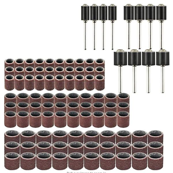 

102pcs rotary power tool set mini drill grinder polishing kit accessories sanding bands wood work mandrels