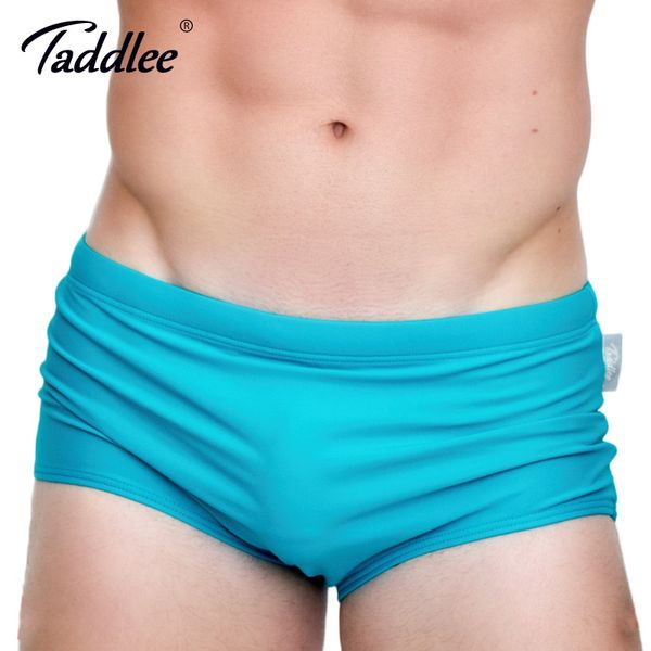 

taddlee brand men swimwear swimming bikini briefs surf board boxer shorts trunks 2020 new men's swimsuits gay pouch solid