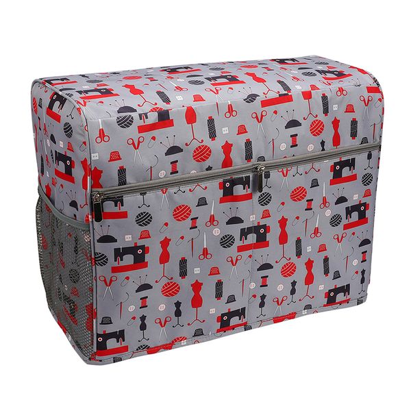 

universal quilted sewing machine cover carrying organizer protective bag, Black