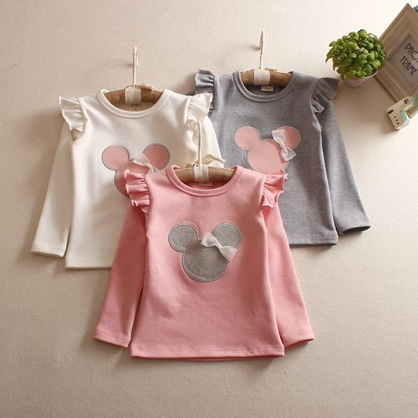 

kids girls'long sleeve children's t-shirt bottoming shirt children spring autumn long sleeves 2019 cartoon t-shirt, Blue