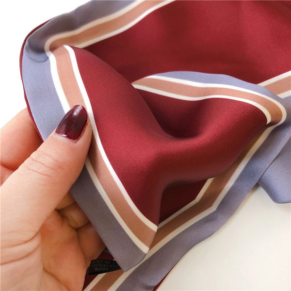 

korean-style ins-style new diamond small scarf female spring and autumn hairband with-style long business small scarf, Black;purple