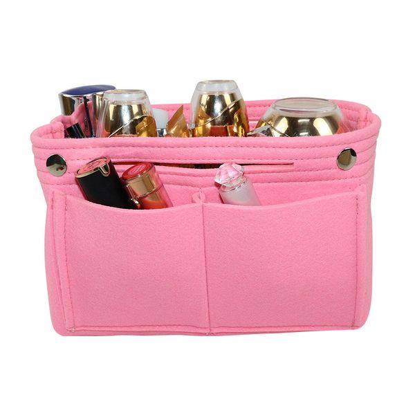 

felt insert purse organizer handbag foldable cosmetic travel bag for women h66