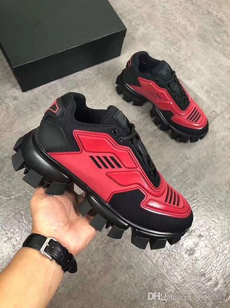 

lates p cloudbust thunder lace up sneakers men low casual shoes 19fw capsule series color matching men's platform luxury sneakers ky05, Black