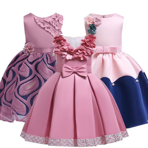 

2019 Лето Элегантные Дети Принцесса Детские Платья Для Девочек Вечернее Платье Praty