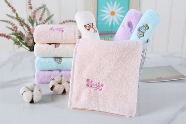 

2pcs soft children towels bathroom cartoon 100% cotton towels for kids baby shower super absorbent cloth cute children towel