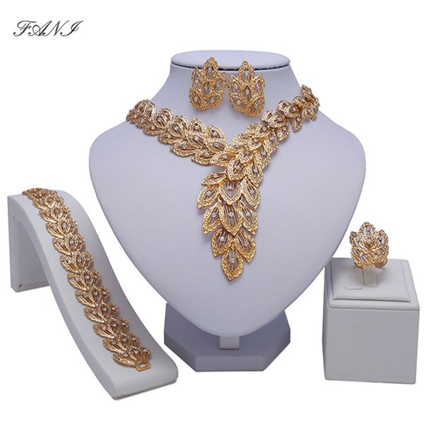 

fani bridal gift nigerian woman wedding african beads jewelry set brand dubai gold colorful jewelry sets wholesale design, Silver