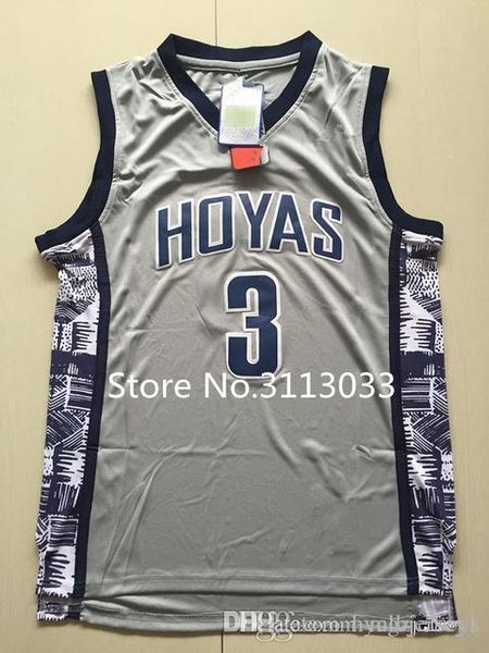 

2018 new #3 allen iverson georgetown hoyas college basketball jersey us size xs-xxl vest jerseys, Black;blue