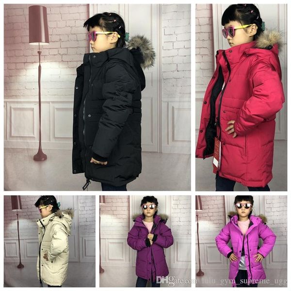 

2019 new kids designer winter ski down coats girls windproof softshell fleece hoodies jackets outdoor boys coat kids ski face coats 2-11year, Blue;black