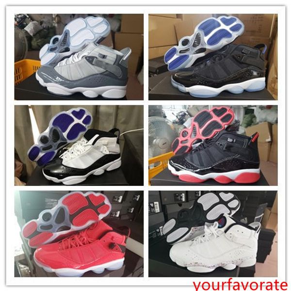 

2019 6 rings men basketball shoes gym red space jam concord cool grey confetti fashion discount sport sneaker trainers 6s bred 40-45