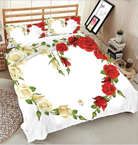 

sheet set with duvet cover 3d bedding set twin full bed sheet duvet cover pillowcase bed love ring decorate