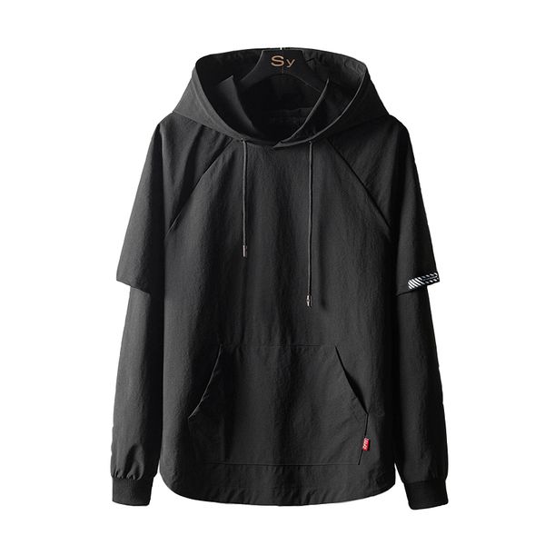 

solid full 2019 new arrival sale hip hop yes casual hoodies men hooded spring and autumn youth ins loose clothes fake moletom, Black
