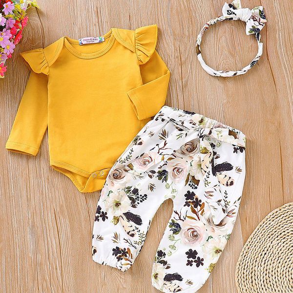 

pudcoco girl set 0-18m au stock newborn baby girl clothes romper t-shirt pants leggings outfits set, White