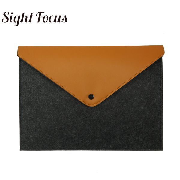 

sight focus brand practica grey felt bags light handy a4 documents briefcase for macbook air pro 13" cover school office case