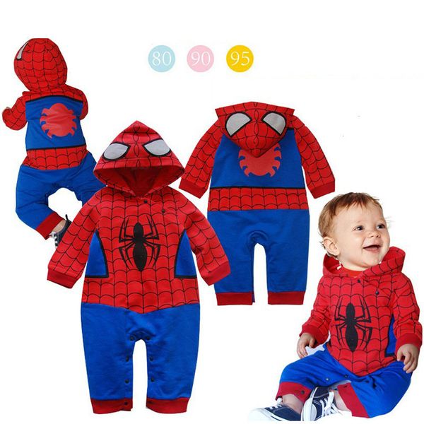 

2019 new boys spiderman coat kids cotton spring jacket chirdren character lovely hoodies outerwear spider-man boys clothes baby jumpsuit c21, Blue