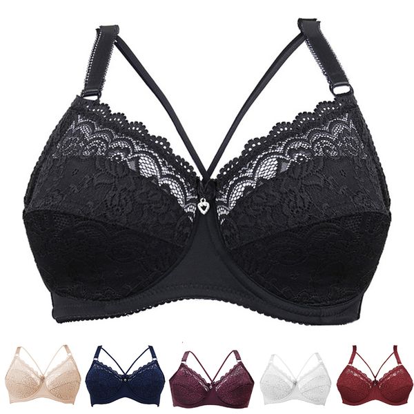 

бюстгальтер плюс размер женщины underwears мода бинты sexy bra цветочные кружева бюстгальтер для женщин bralette женского нижнего белья unde, Red;black