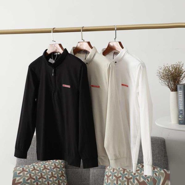 

Европейские мужские поло классические роскошные повседневные футболки лацкан письмо OEM дизайн импортированные Tencel ткань текстура супер с длинными рукавами дна рубашки