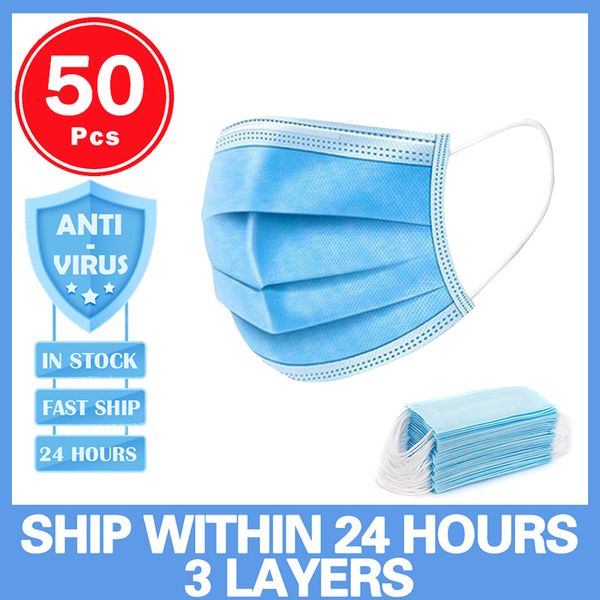 

fast 1day n95 non woven disposable face mask 3 layers earloop face earloops masks anti-dust virus safe kn95