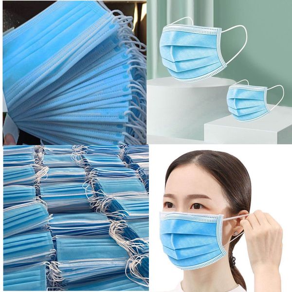 

face mSale 3-Layer Mask 5000pcs Face Mouth Masks Non Woven Disposable Anti-Dust Meltblown Cloth Masks Earloops Masks79338804