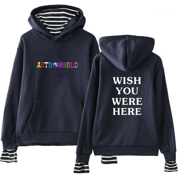 

long sleeved hooded pullover sweatshirts fashion mens hoodies mens designer hoodies letter printed fake two casual loose, Black