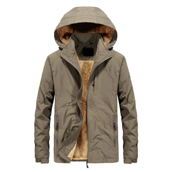

2018 new men hooded collar jacket warm parka outwear plush coat outdoor #ne1119, Blue;black