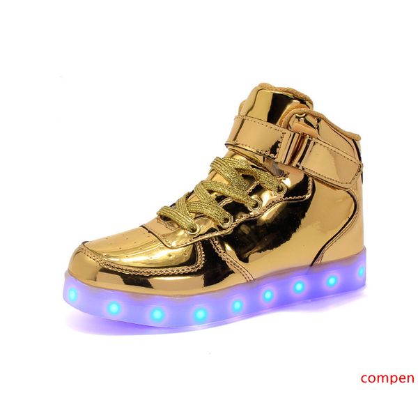 

2020 new arrivel kids shoes illuminated shoes pink yellow white blue fashion comfortable size 26-33 ing
