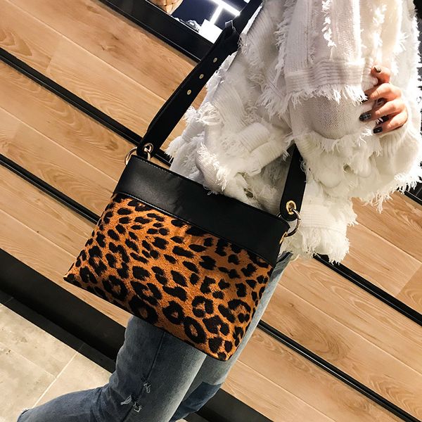 

мода leopard мешки плеча pu кожа молния женщины crossbody сумка сумки посыльного сумки мода ремень болса pequena feminina