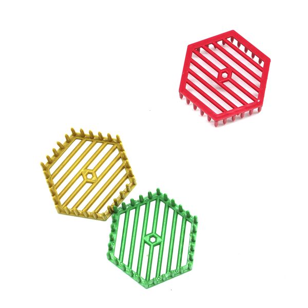 

10шт пчеловодство bee инструмент queen клетка разведение пластиковые multicolor шестиугольная иглы тип клетки пчелы инструменты оборудование