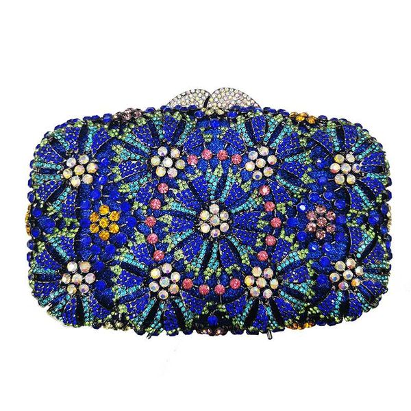 

xiyuan luxury mini blue/gold/ab crystal rhinestone purse designer clutch handbags evening bags clutches women shoulder bag