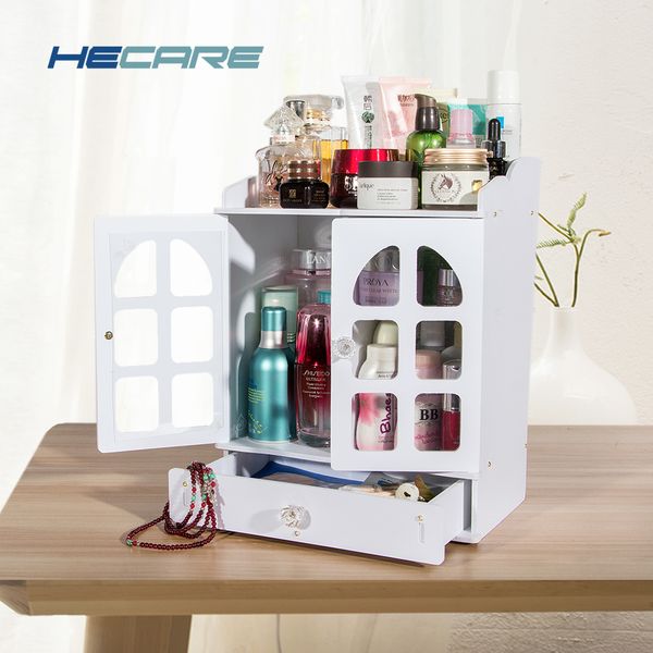 

dressing table plastic cosmetic organizer with drawer waterfroof classical makeup box for storage make up earrings cosmetics new