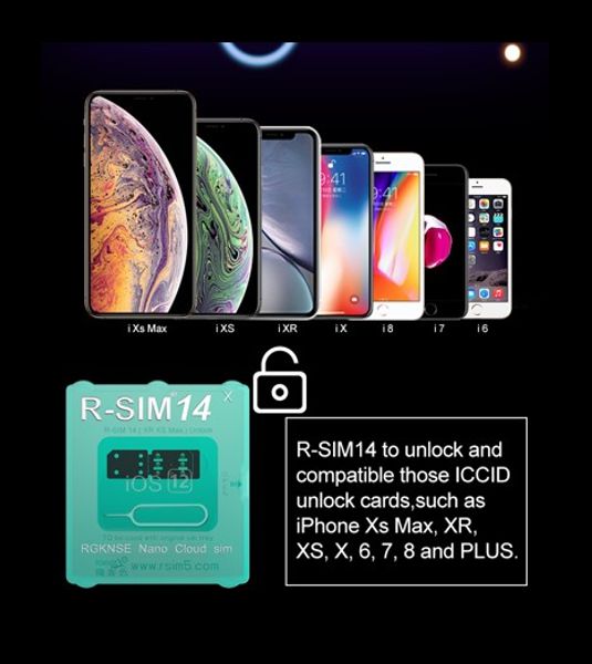 

R SIM 14 RSIM 14 R-SIM 14 r SIM14 Карта разблокировки Идеальная разблокировка для iPhone X MAX, XR, XS, X,