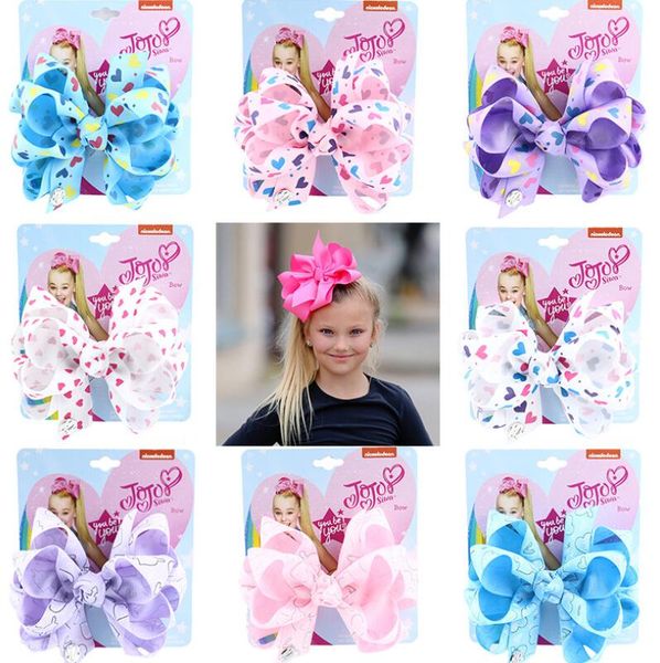 

разноцветные jojo siwa луки ручной работы grosgrain лента для волос лук аллигатор клипы аксессуары для волос для маленьких девочек, Slivery;white