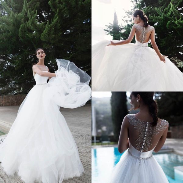 

nora naviano свадебные платья 2020 кружева-аппликации из свадебного платья свадебное платье на пуговицах назад с скользящим шлейфом a-line с, White