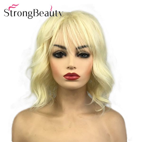 Strongbeauty Short Wavy Synthetic Women Wigs Natural Medium Length