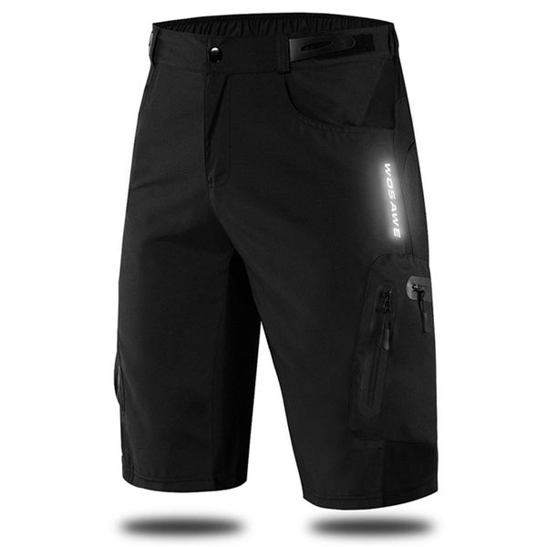 

mountain bike summer men's cycling shorts breathable outdoor sports mtb riding road mountain bike short trousers, Black